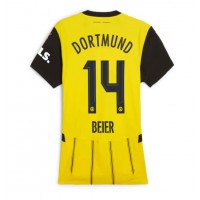 Zenski Nogometni Dres Borussia Dortmund Maximilian Beier #14 Domaci 2024-25 Kratak Rukav